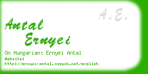 antal ernyei business card